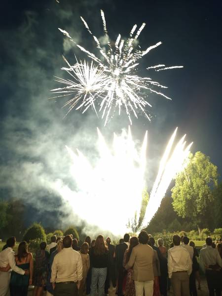 Feu d'artifice des mariés
