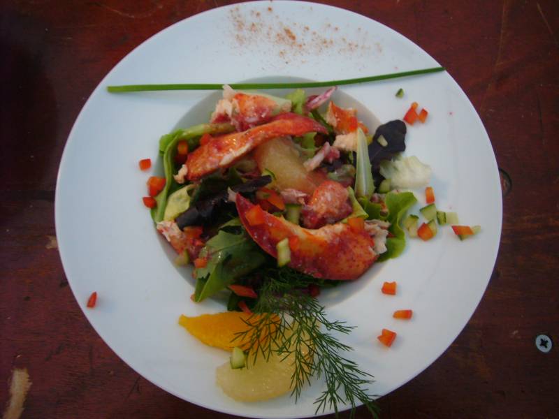 Entrée froide homard aux agrumes